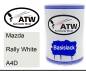 Preview: Mazda, Rally White, A4D: 500ml Lackdose, von ATW Autoteile West.